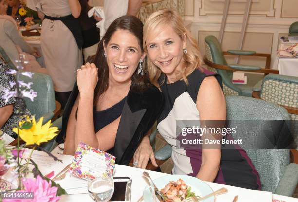Elizabeth Saltzman and Tania Bryer attend the 4th annual Ladies' Lunch in support of the Silent No More Gynaecological Cancer Fund at Fortnum & Mason...
