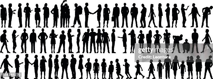 Highly Detailed People Silhouettes Highly Detailed People Silhouettes