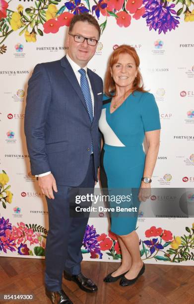 Ewan Venters and Sarah Ferguson, Duchess of York, attends the 4th annual Ladies' Lunch in support of the Silent No More Gynaecological Cancer Fund at...