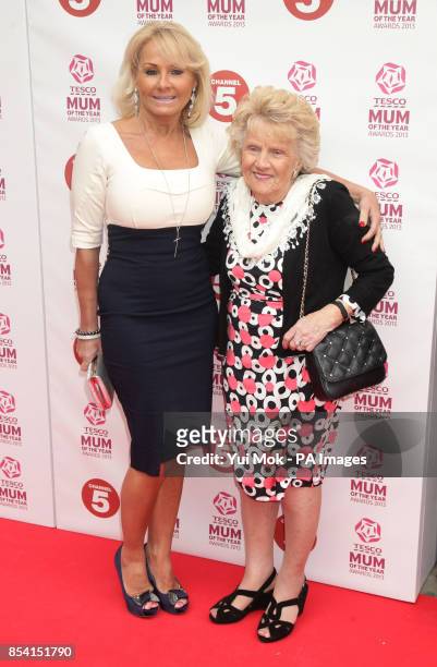 Carol Wright and Nanny Pat arriving for the Tesco Mum of the Year Awards at The Savoy hotel in central London.