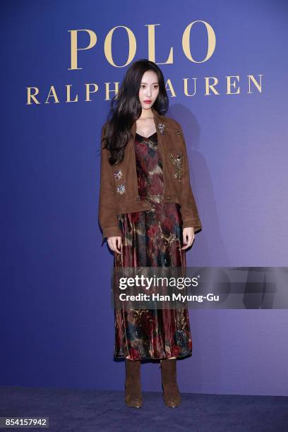 Sunmi of girl group Wonder Girls attends the "POLO RALPH LAUREN" Photocall on September 26, 2017 in Seoul, South Korea.