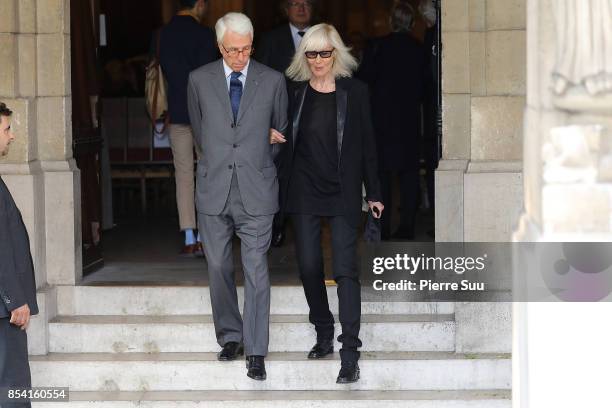 Betty Caztroux attends Liliane Bettencourt's funeral at Eglise Saint Pierre on September 26, 2017 in Neuilly-sur-Seine, France.