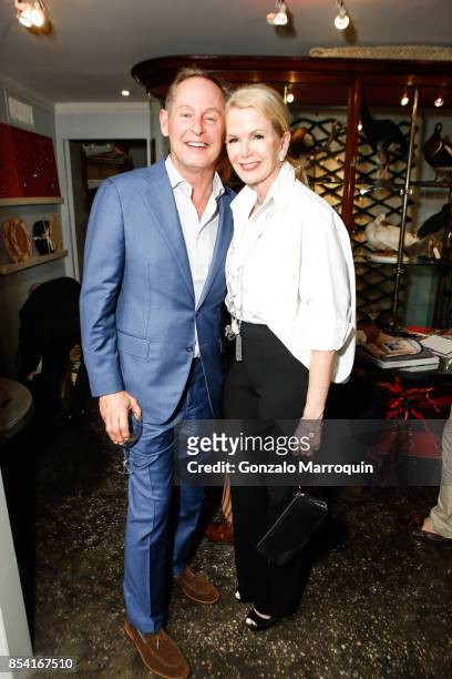 Richard Keith Langham and Blaine Trump attend the Creel and Gow hosts "Haute Bohemians" book signing with Miguel Flores-Vianna and Amy Astley on...