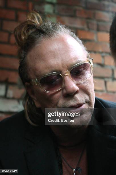 Actor Mickey Rourke visits a Butyrka jail in preparation to work on a new film on March 13, 2009 in Moscow, Russia. The Russian premiere of 'The...