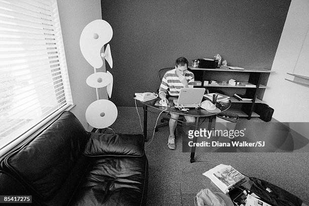 Of Apple Steve Jobs in his office at Pixar in Emeryville, California in August 1997.