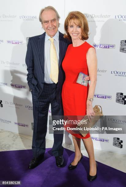 Gerald Scarfe and Jane Asher arriving at the Sky Arts South Bank Awards, at the Dorchester hotel, in central London.