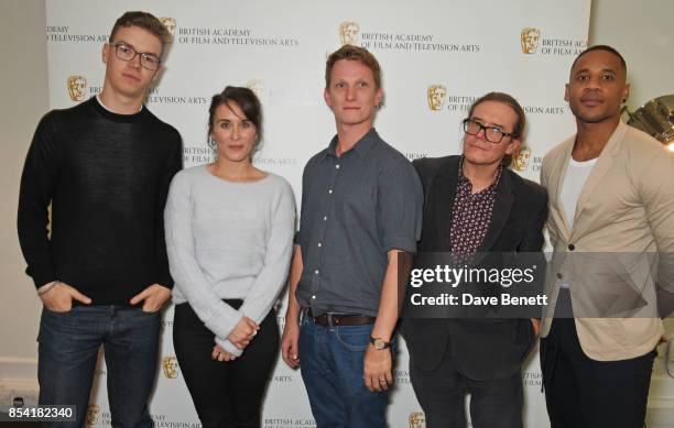 Will Poulter, Vicky McClure, Tom Harper, Stephen Woolley and Reggie Yates attend the BAFTA Breakthrough Brits jury announcement at BAFTA Piccadilly...