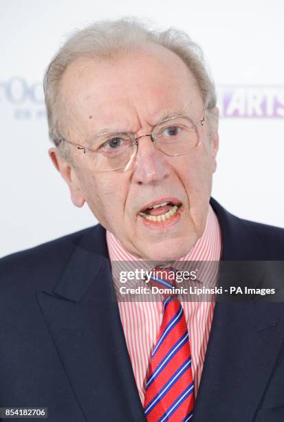 Sir David Frost arriving at the Sky Arts South Bank Awards, at the Dorchester hotel, in central London.