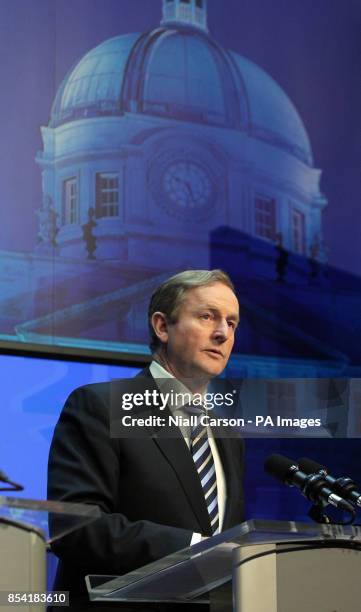 Taoiseach Enda Kenny holds a press conference to mark the Government's second year in office and report on progress made in relation to the Programme...