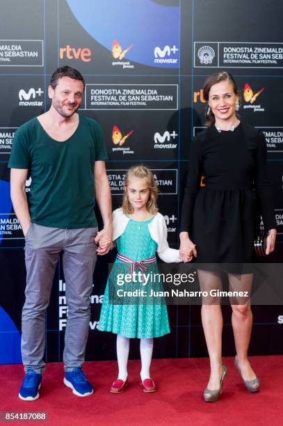 Bogdan Dumitrache and Iulia Lumanare attend 'Pororoca' premiere during 65th San Sebastian Film Festival on September 26, 2017 in San Sebastian, Spain.