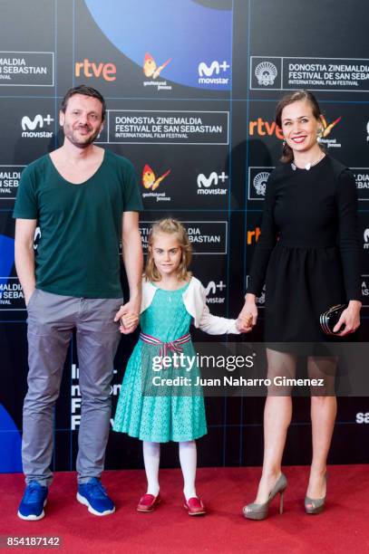 Bogdan Dumitrache and Iulia Lumanare attend 'Pororoca' premiere during 65th San Sebastian Film Festival on September 26, 2017 in San Sebastian, Spain.
