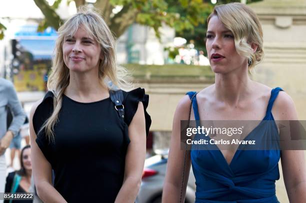Actresses Ana Adams, and Angeles Paez attend 'Verguenza' premiere at Tabakalera during the 65th San Sebastian International Film Festival on...