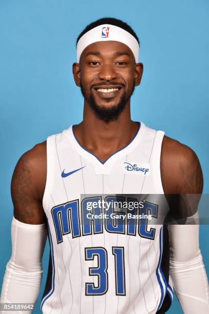 Terrence Ross of the Orlando Magic poses for a head shot during media day on September 25, 2017 at Amway Center in Orlando, Florida. NOTE TO USER:...