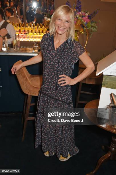 Jo Whiley attends the launch of Warner Edwards' Honeybee Gin with the Royal Horticultural Society at Fortnum & Mason on September 26, 2017 in London,...