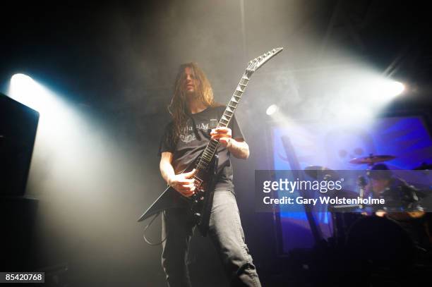 Joseph Duplantier of Gojira performs at The Corporation on March 13, 2009 in Sheffield, England.