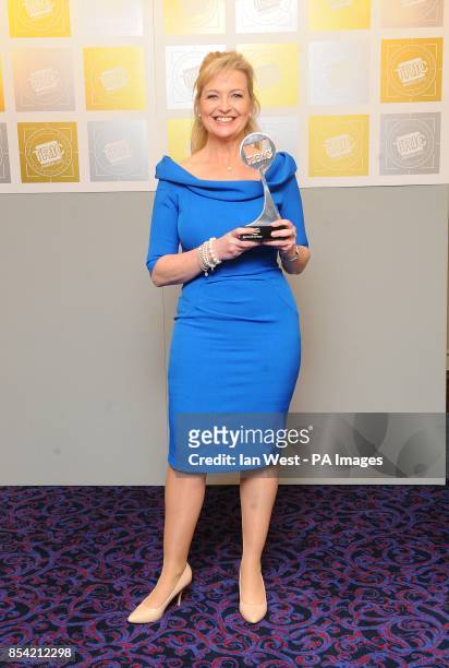 Weather Presenter of the year Carol Kirkwood at the 2013 TRIC Awards, at Grosvenor House on Park Lane, London.
