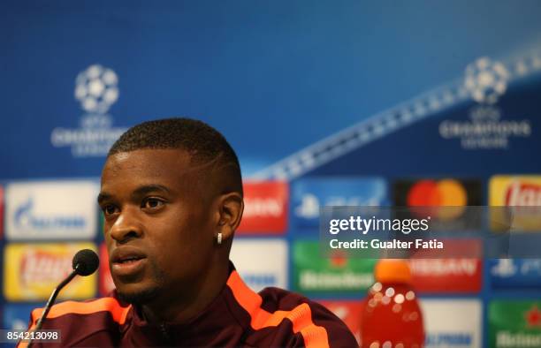 Barcelona defender Nelson Semedo during the UEFA Champions League FC Barcelona Training and Press Conference at Estadio Jose Alvalade on September...