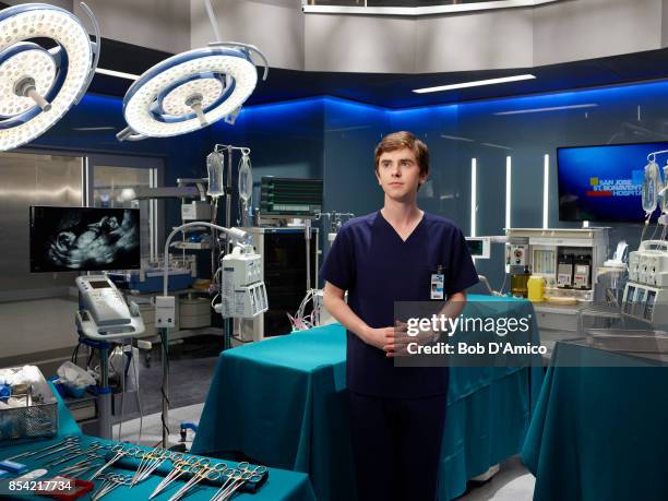 Walt Disney Television via Getty Images's "The Good Doctor" stars Freddie Highmore as Dr. Shaun Murphy.