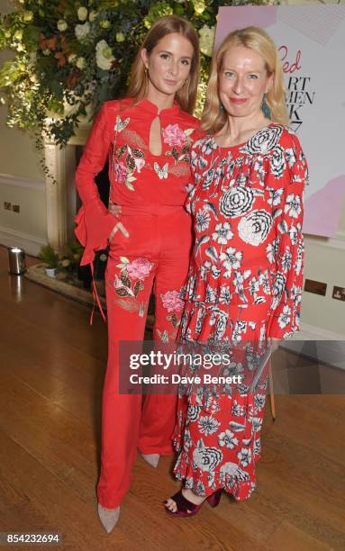 Millie Mackintosh and Red editor-in-chief Sarah Bailey attend the Red Smart Women Week Career Shifters Party at Asia House on September 26, 2017 in...