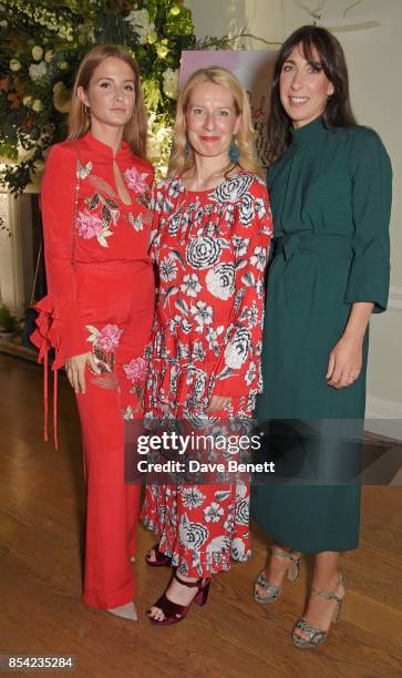 Millie Mackintosh, Red editor-in-chief Sarah Bailey and Samantha Cameron attend the Red Smart Women Week Career Shifters Party at Asia House on...