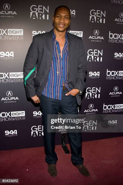 Host Bruce Reynolds poses at the Gen Art LA Fall Fashion Show on March 13, 2009 at the LA Theater in Los Angeles, California.