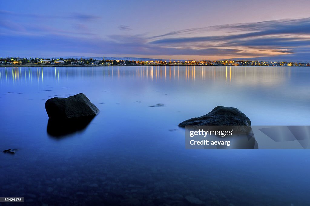 Lake at dusk