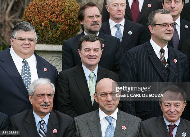 Saudi Arabian Finance Minister Ibrahim Al-Assaf, South African Finance Minister Trevor Manuel, Governor of Bank of Mexico, Guillermo Ortiz, Mexican...