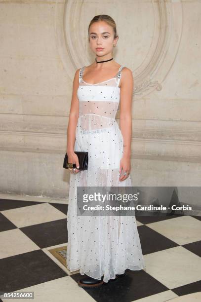 Lady Amelia Windsorrattends the Christian Dior show as part of the Paris Fashion Week Womenswear Spring/Summer 2018 at on September 26, 2017 in...