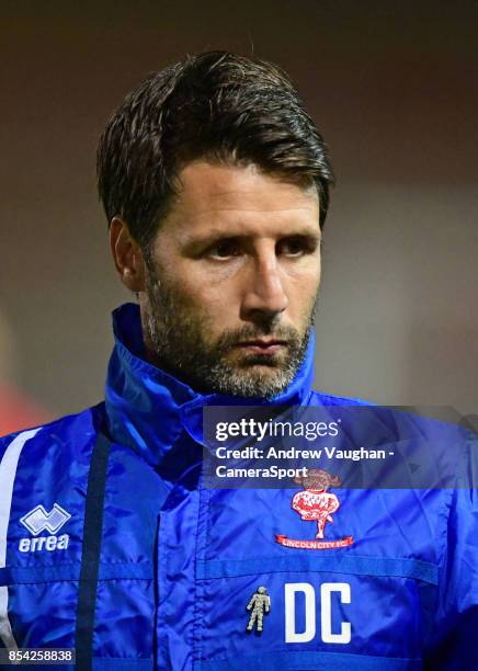 Lincoln City manager Danny Cowley during the Sky Bet League Two match between Lincoln City and Barnet at Sincil Bank Stadium on September 26, 2017 in...