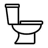 toilet icon on white background