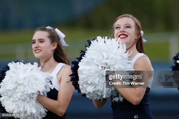 Rice Owls cheerleaders perform during the game against the FIU Golden Panthers at Rice Stadium on September 23, 2017 in Houston, Texas.