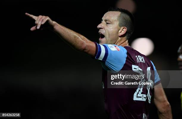 Aston Villa captain John Terry during the Sky Bet Championship match between Burton Albion and Aston Villa at Pirelli Stadium on September 26, 2017...