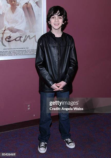 Actor Zach Mills arrives to the premiere screening of "Steam" held at Laemmle's Sunset 5 on March 13, 2009 in West Hollywood, California.