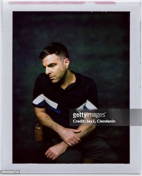 Zachary Quinto, from the film, "Who We are Now," is photographed on polaroid film at the L.A. Times HQ at the 42nd Toronto International Film...
