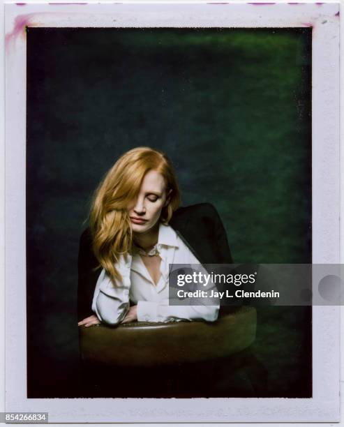 Jessica Chastain, from the film "Woman Walks Ahead," is photographed on polaroid film at the L.A. Times HQ at the 42nd Toronto International Film...