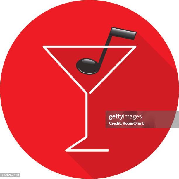 martini musical note - vermouth stock illustrations
