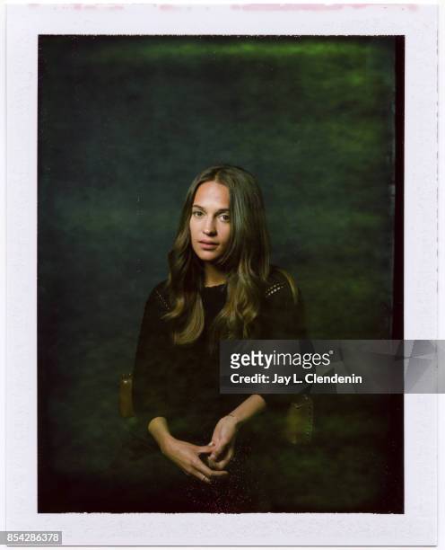 Alicia Vikander from the film "Euphoria," is photographed on polaroid film at the L.A. Times HQ at the 42nd Toronto International Film Festival, in...