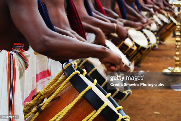 chenda melam - kerala stock pictures, royalty-free photos & images