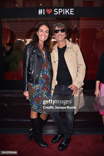 Pierpaolo Piccioli and Viviana Volpicella attend the Valentino #ILoveSpike Cocktail as part of the Paris Fashion Week Womenswear Spring/Summer 2018...