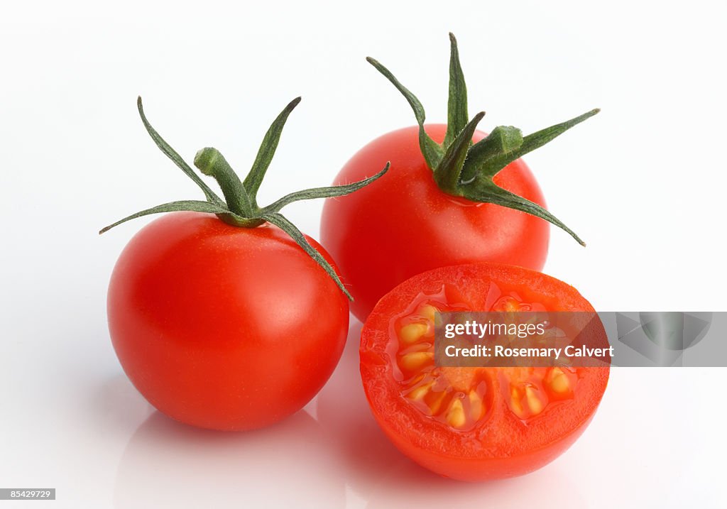 Cherry tomatoes in close up