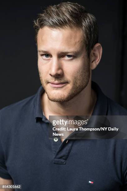 Actor Tom Hopper photographed for NY Daily News on October 7 in New York City.