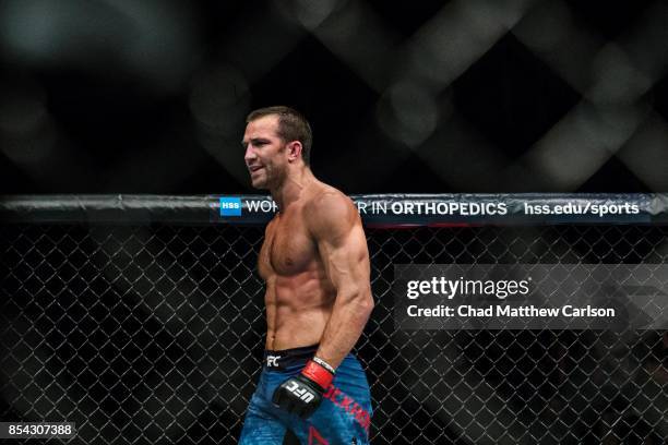 Fight Night 116: Luke Rockhold victorious vs David Branch during middleweight bout at PPG Paints Arena. Pittsburgh, PA 9/16/2017 CREDIT: Chad Matthew...