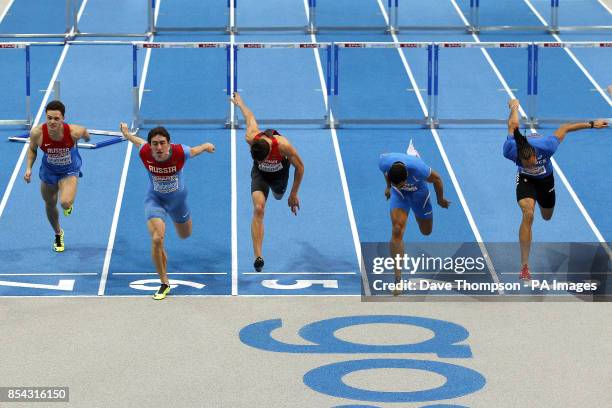 Russia's Konstantin Shabanov, Russia's Sergey Shubenkov, Germany's Erik Balnuweit, Italy's Paolo Dal Molin and France's Pascal Martinot Lagarde...