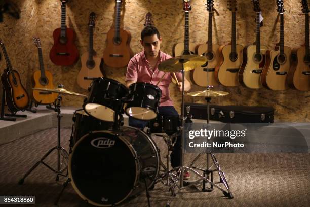 Selling Instruments 29 Is The First Shop Selling Musical Instruments In The Gaza Strip ...