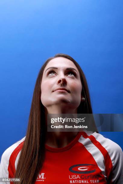 Curler Jamie Sinclair poses for a portrait during the Team USA Media Summit ahead of the PyeongChang 2018 Olympic Winter Games on September 26, 2017...