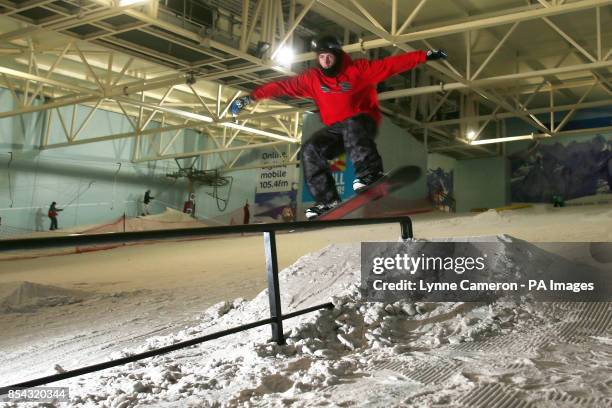 Ben Kilner from Aberdeenshire during the media day at Chill Factore, Manchester