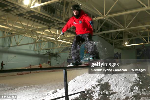 Ben Kilner from Aberdeenshire during the media day at Chill Factore, Manchester