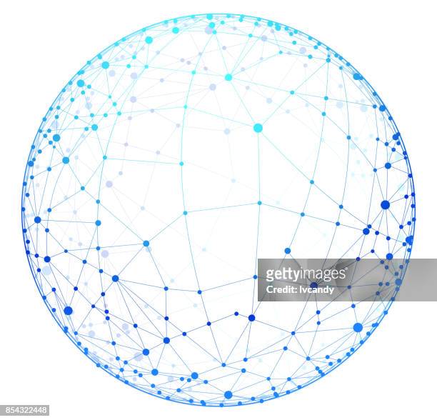 network ball - sphere stock illustrations