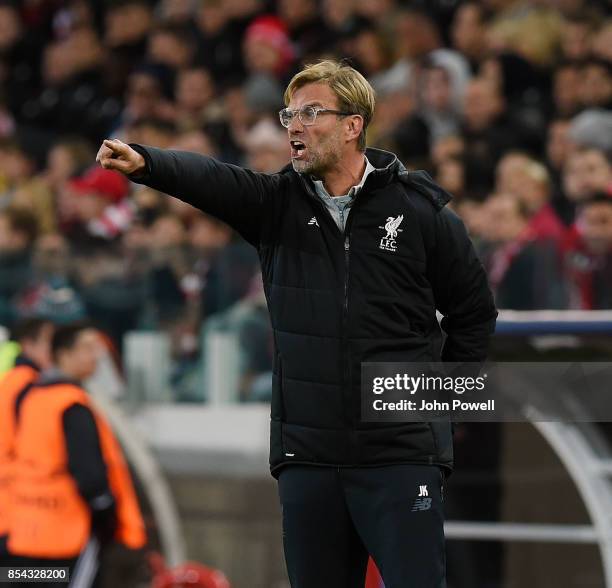 Jurgen Klopp manager of Liverpool during the UEFA Champions League group E match between Spartak Moskva and Liverpool FC at Otkrytije Arena on...