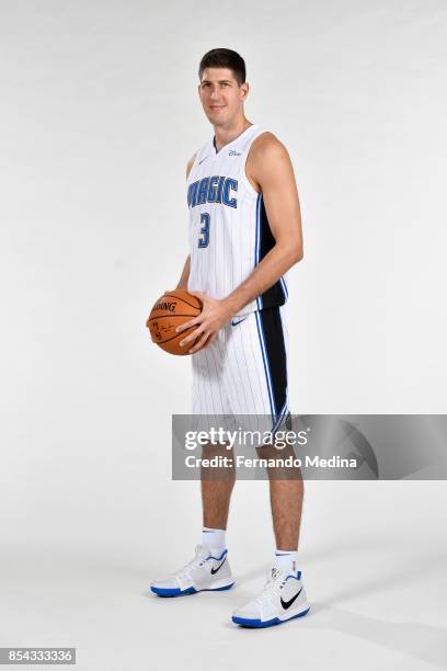 Damjan Rudez of the Orlando Magic poses for a portrait during NBA Media Day on September 25, 2017 at Amway Center in Orlando, Florida. NOTE TO USER:...